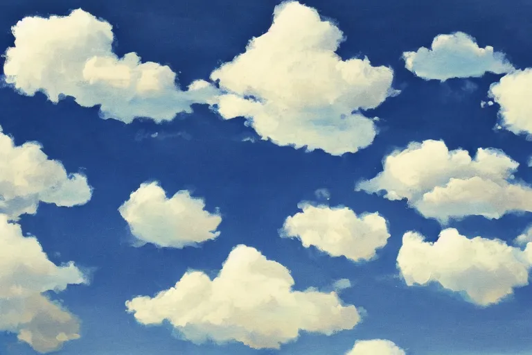 Prompt: stylized clouds, blue sky
