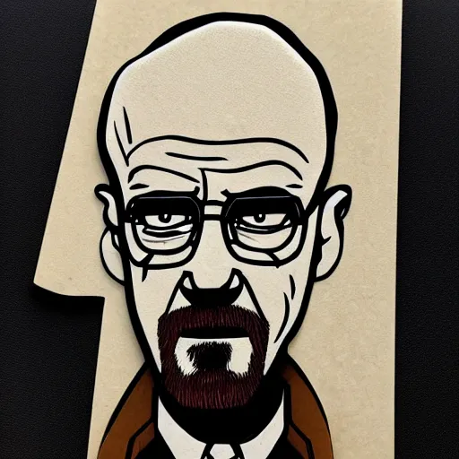 Prompt: walter white in don't starve, cupboard cutout art, 4 k, highly detailed, epic lighting