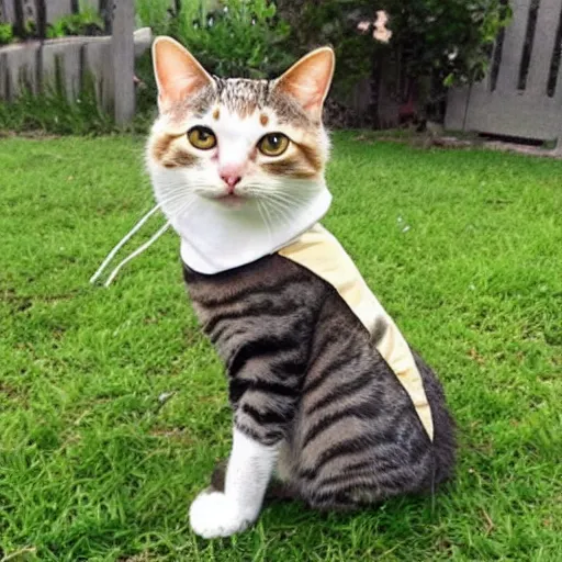 Prompt: a cat dressed as a dig