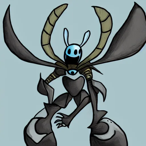 Image similar to hornet from hollow knight, in the style of dark souls, high detail
