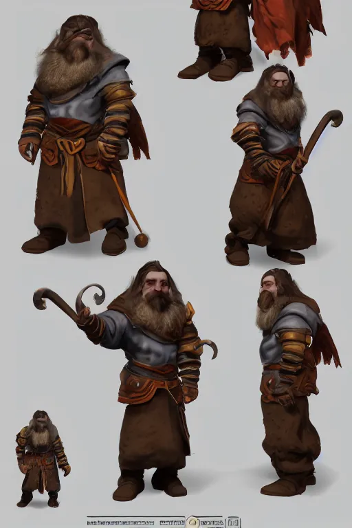 Prompt: a portrait of my next DND dwarf character , concept art, DND, trending on artstation 3D.