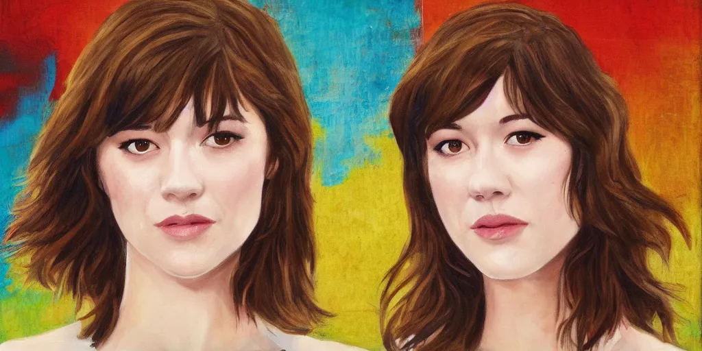 Image similar to Mary Elizabeth Winstead, painted