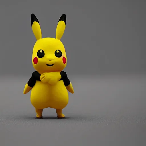 Prompt: the cutest little polymer clay pikachu, unreal engine, bokeh