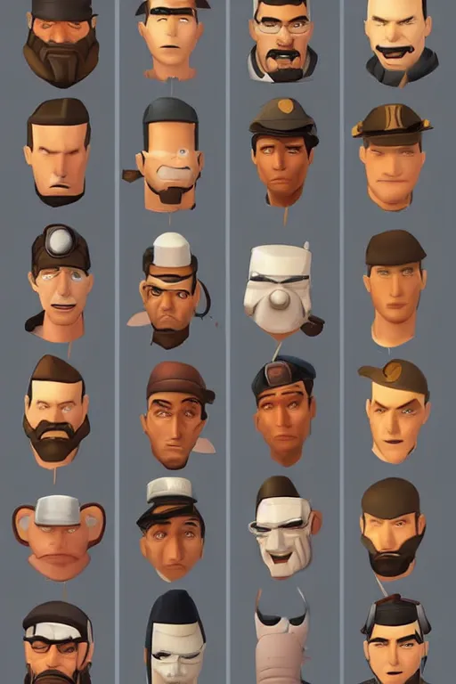 Image similar to beautiful character portrait team fortress 2 engineer character art by moby francke