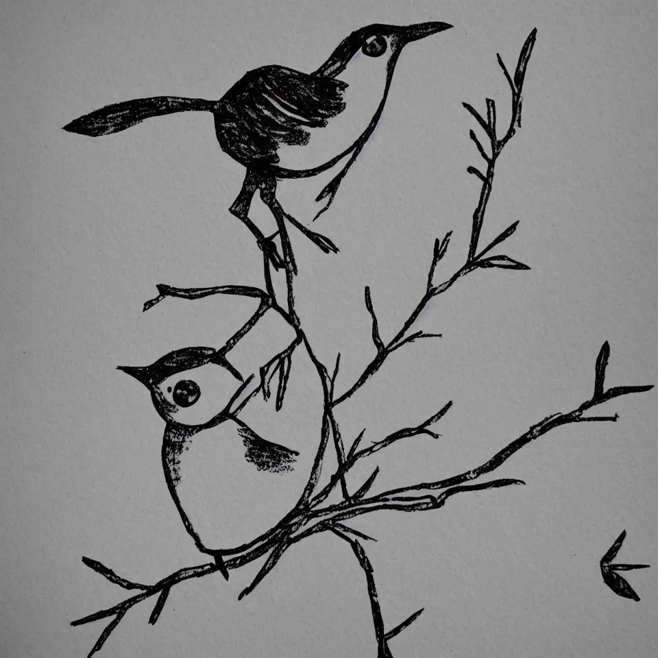 Image similar to stick figures bird