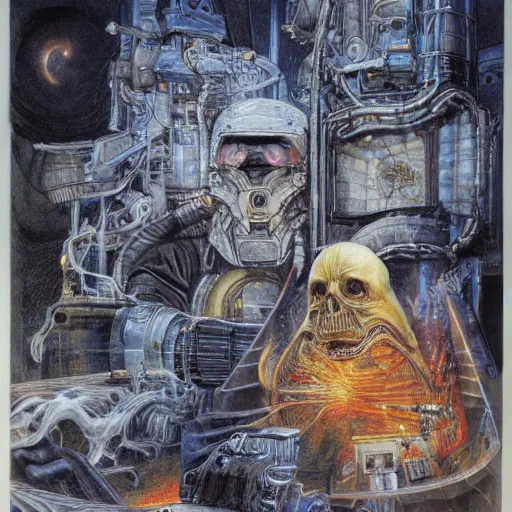 Image similar to mystery science theatre 3 0 0 0, highly detailed, cinematic, alan lee, illustration, comic art