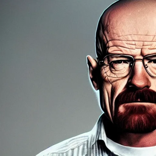 Prompt: walter white with hair hyperdetalied