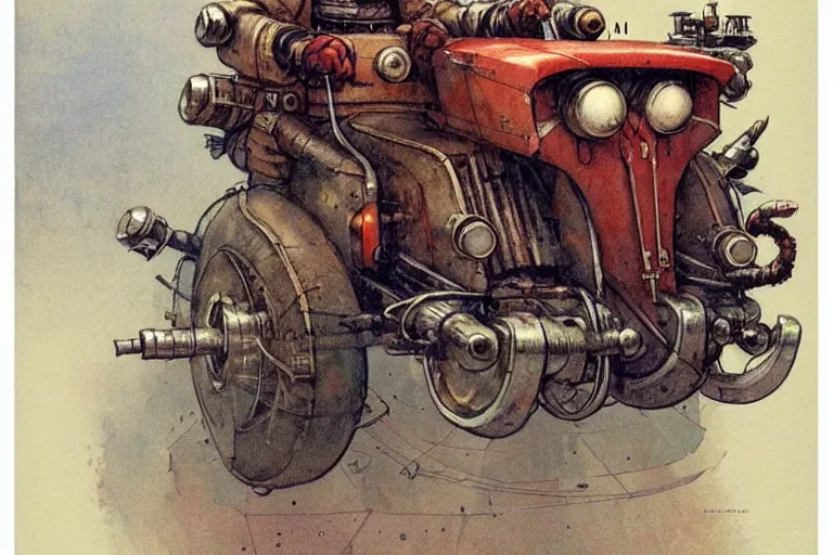 Prompt: adventurer ( ( ( ( ( 1 9 5 0 s retro future robot magazine print press machine. muted colors. ) ) ) ) ) by jean baptiste monge!!!!!!!!!!!!!!!!!!!!!!!!! chrome red