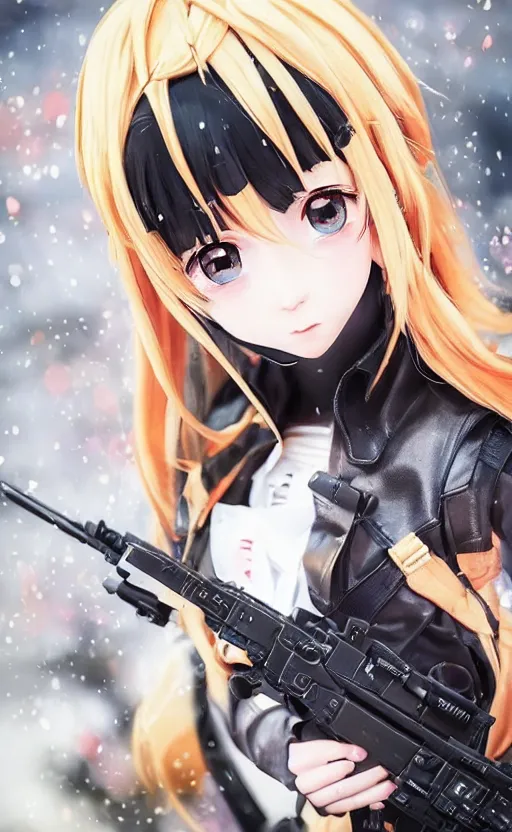 Prompt: portrait photo, highly detailed, high resolution, cosplay photo, stunning, girls frontline style, bokeh soft, 100mm, trending on instagram, by professional photographer, realistic human anatomy, real human faces, realistic military carrier, soldier clothing, modern warfare, realistic weapon, shot with a arriflex 35 ii, low saturation, small human eyes