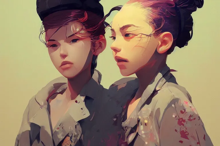 Image similar to portrait of a gangster girl, cute face, intricate, highly detailed, digital painting, official media, concept art, rich vivid colors, ambient lighting, sharp focus, illustration, art by wlop and ilya kuvshinov and makoto shinkai