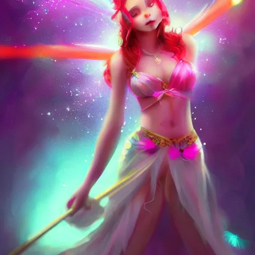 Image similar to fairy pole dancer, cinematic lighting, soft bokeh, fantasy, modern, colourful, highly detailed, digital painting, artstation, deviantart, concept art, sharp focus, illustration