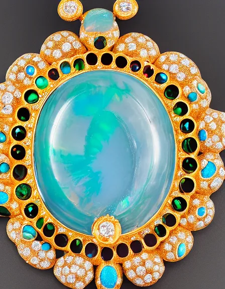 Image similar to 1 1 0 million years old opalized jewellery made of gold and diamonds
