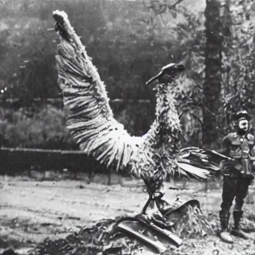 Prompt: Big Bird in World War 2