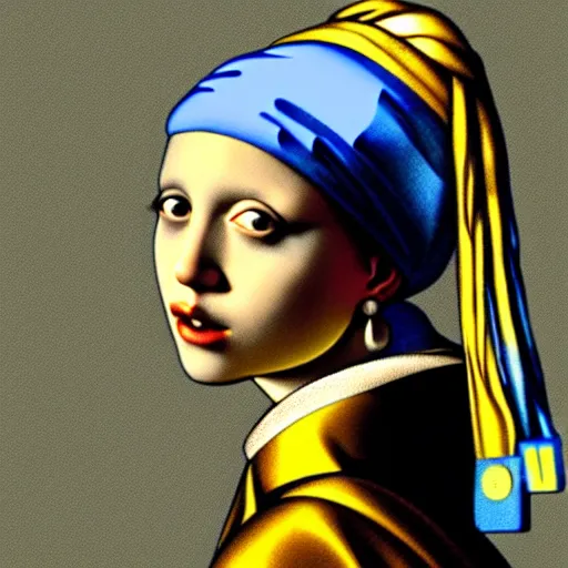 Image similar to the weeknd as girl in a pearl earring