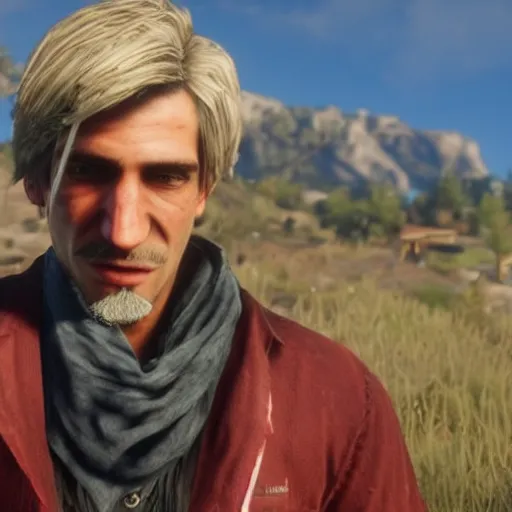 Prompt: xQc in red dead redemption 2