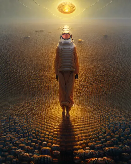 Prompt: a hyper - detailed 3 d render like an oil painting of the hive mind of ai enabled humanity, surrealism!!!!! surreal concept art, lifelike, photorealistic, digital painting, aesthetic, smooth, sharp focus, artstation hd, by greg rutkowski, bruce pennington, valentina remenar, asher duran,