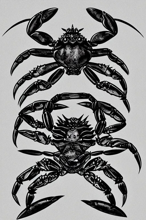 Image similar to crab humanoid figure warrior, symmetrical, highly detailed, digital art, needles, sharp focus, trending on art station, kentaro miura manga art style