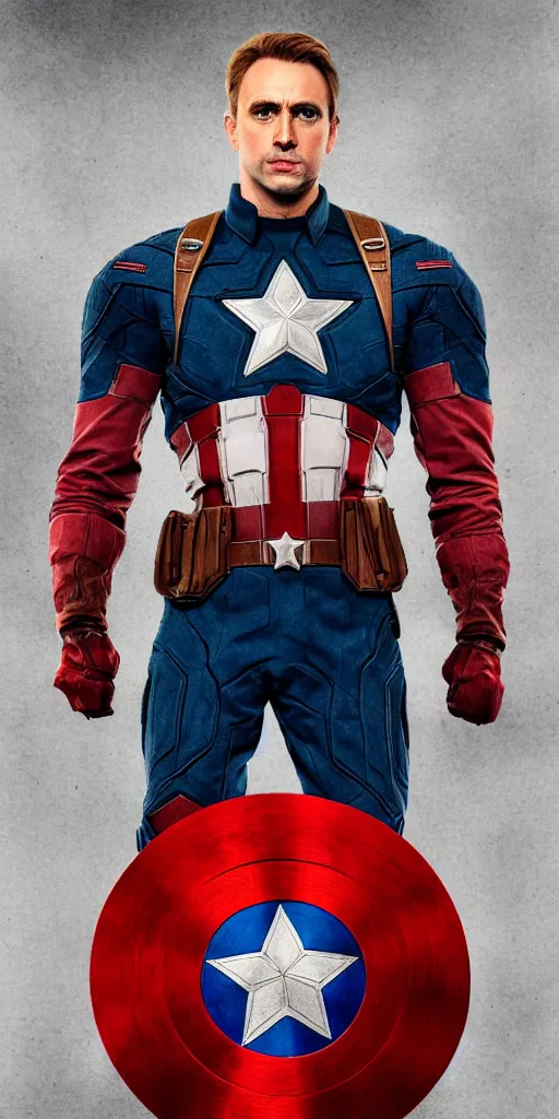 Image similar to Portrait photo of Captain America portrayed by Jordan Peterson, cinematic, trending digital art