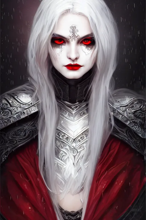 V from Devil May Cry as an elf, wearing daedric, Stable Diffusion