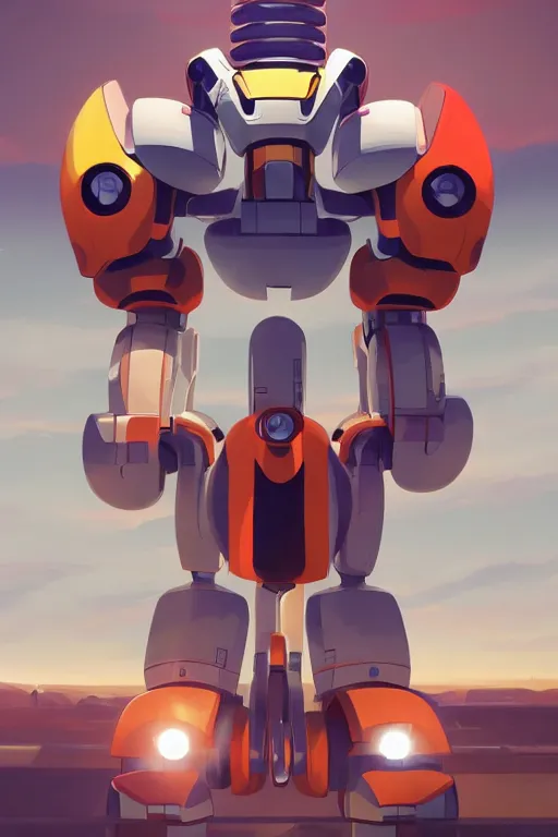 Image similar to metabots medabots medarotto medarot robot minimalist comics, behance hd by jesper ejsing, by rhads, makoto shinkai and lois van baarle, ilya kuvshinov, rossdraws global illumination ray tracing hdr radiating a glowing aura