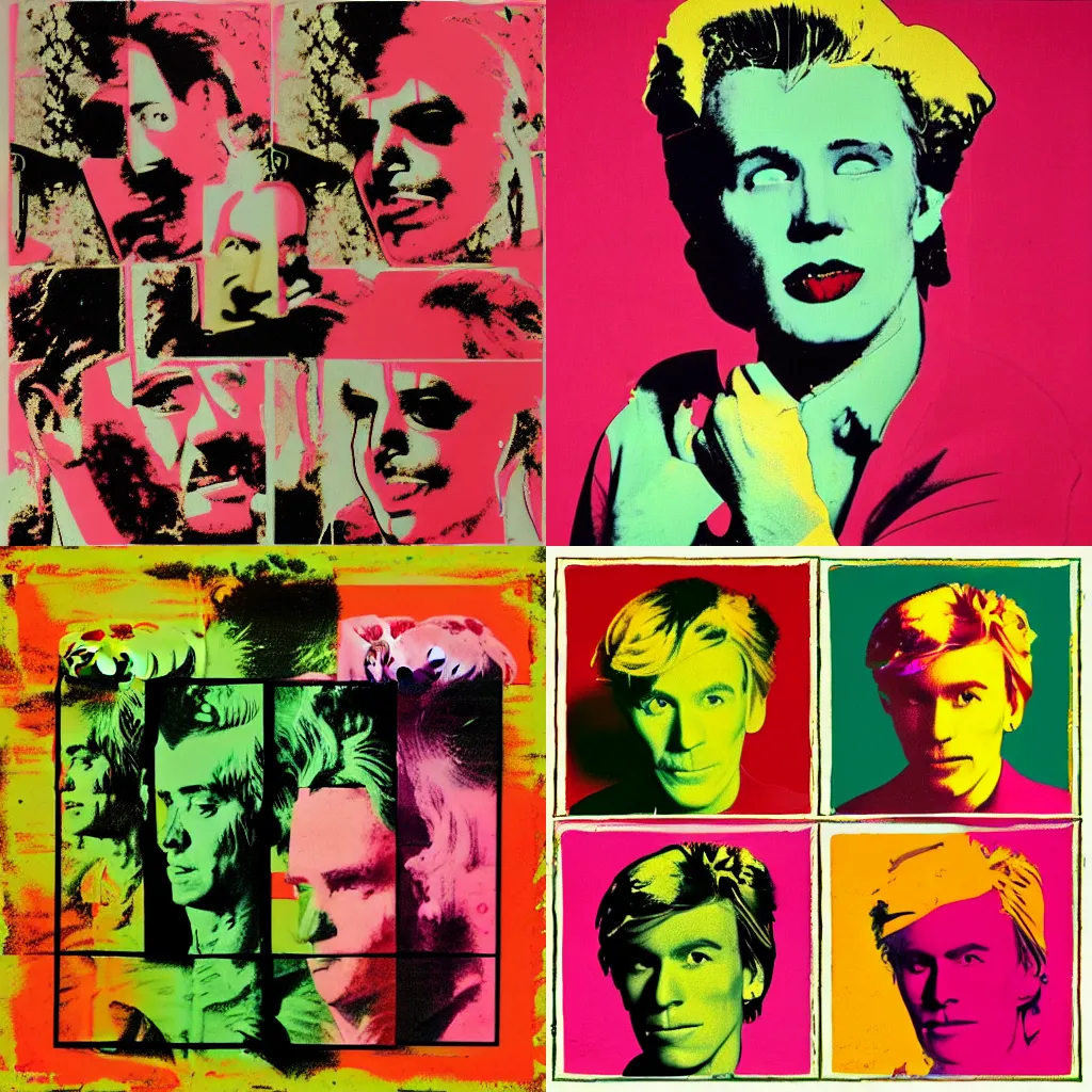 Prompt: Paradise Lost in the style of Andy Warhol