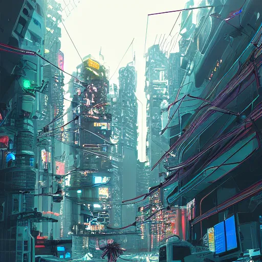 Image similar to cyberpunk city beksinki art style