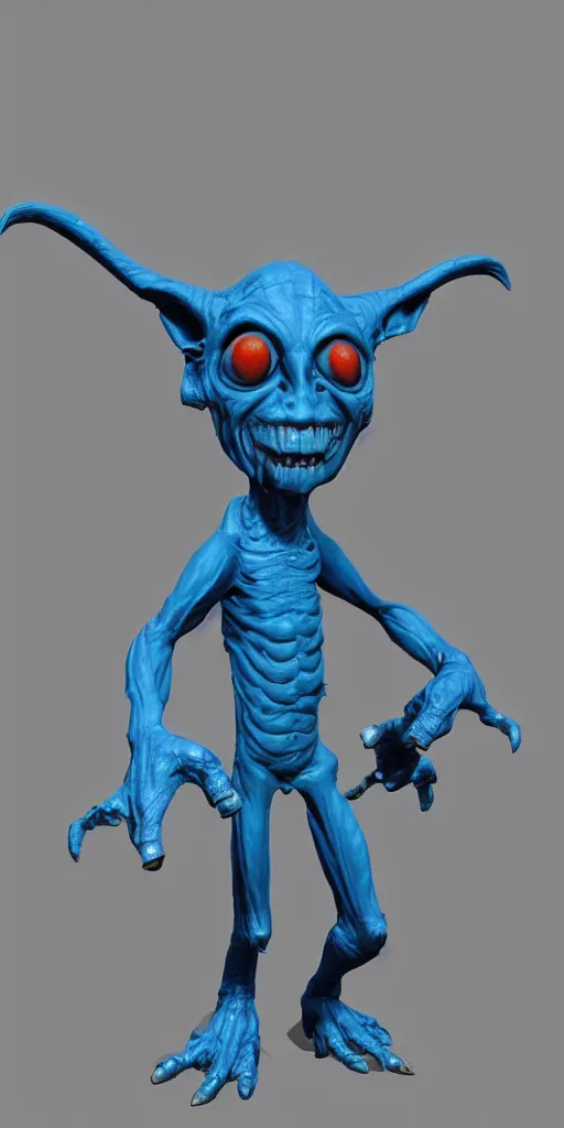 Prompt: a blue goblin skin 3 d material | seamless | unreal engine :. 1