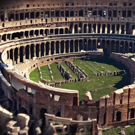 Prompt: 8 k hd detailed octane render of a gladiator duel in the roman colosseum