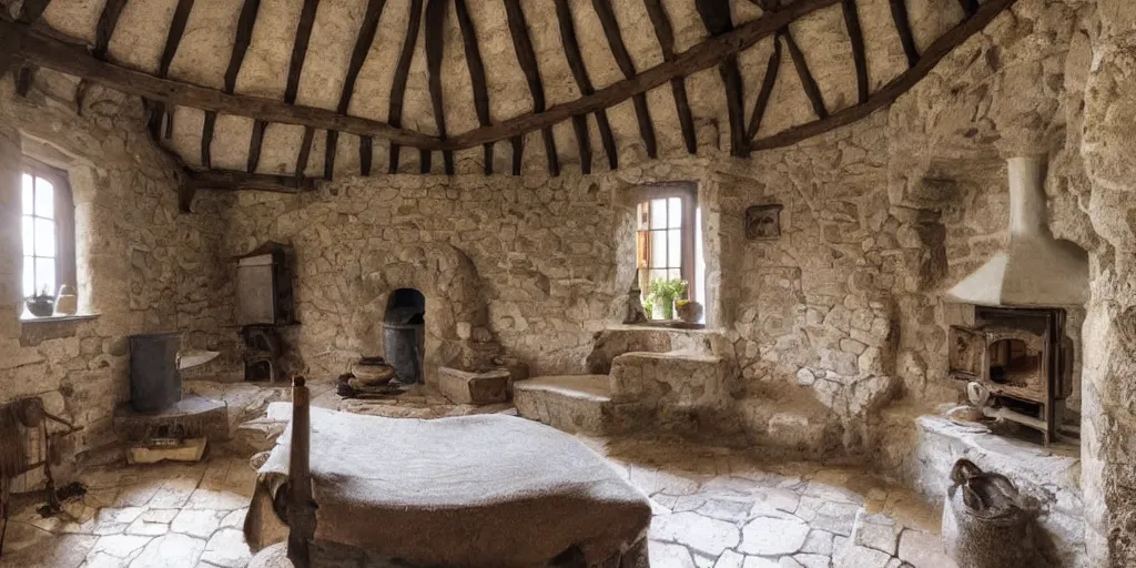 Image similar to medieval cottage interior