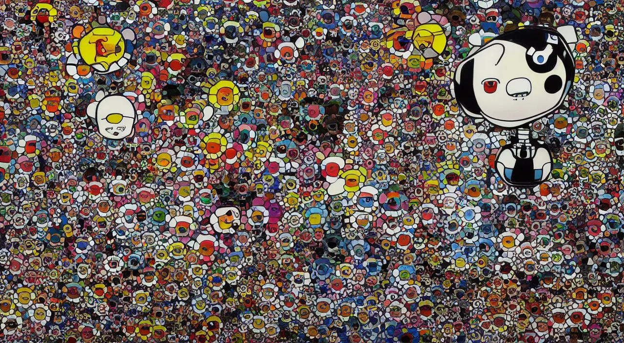 Prompt: Terminator by Takashi Murakami. highly detailed.