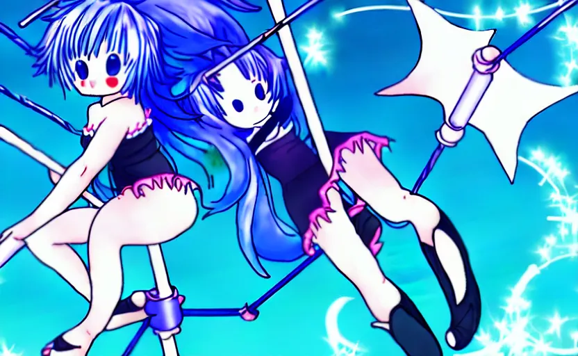 Image similar to cirno pole dancing