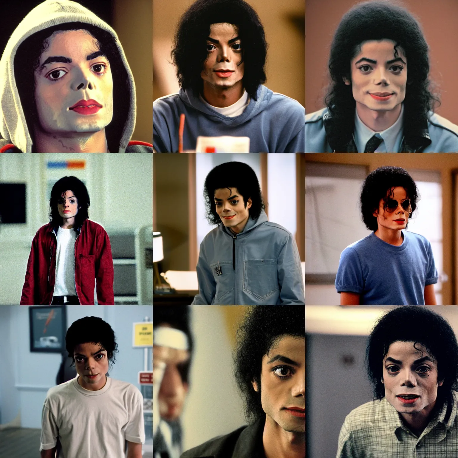 Prompt: 1980 Young Michael Jackson as Elliot Alderson in Mr Robot (2015)