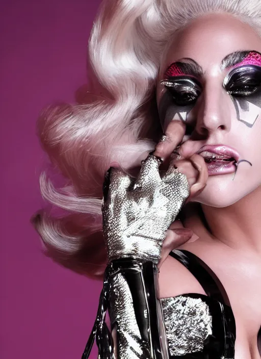 Image similar to lady gaga by nick knight, born this way, born this way album, red weapon 8 k s 3 5, cooke anamorphic / i lenses, highly detailed, cinematic lighting