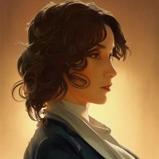Image similar to portrait of a detective in 80\'s, elegant, intricate, headshot, highly detailed, digital painting, artstation, concept art, sharp focus, illustration, art by artgerm and greg rutkowski and alphonse mucha