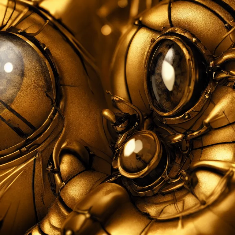Image similar to a close up of an beautiful steampunk robotic spider inspired, unreal engine realistic render, high detailed face, photorealism, golden ratio, hyper - realistic 3 d, insanely super detailed, realistic octane render, 1 6 k, fashion photography, micro detail, backlit lighting, face in focus, subsurface scattering, thin porcelain