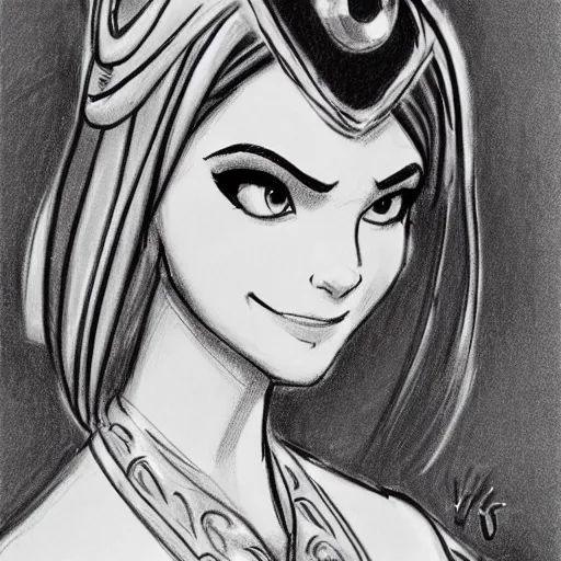 Image similar to milt kahl sketch of victoria justice as princess padme from star wars episode 3