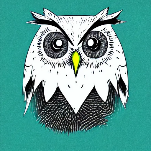 Prompt: danger owl. digital art.