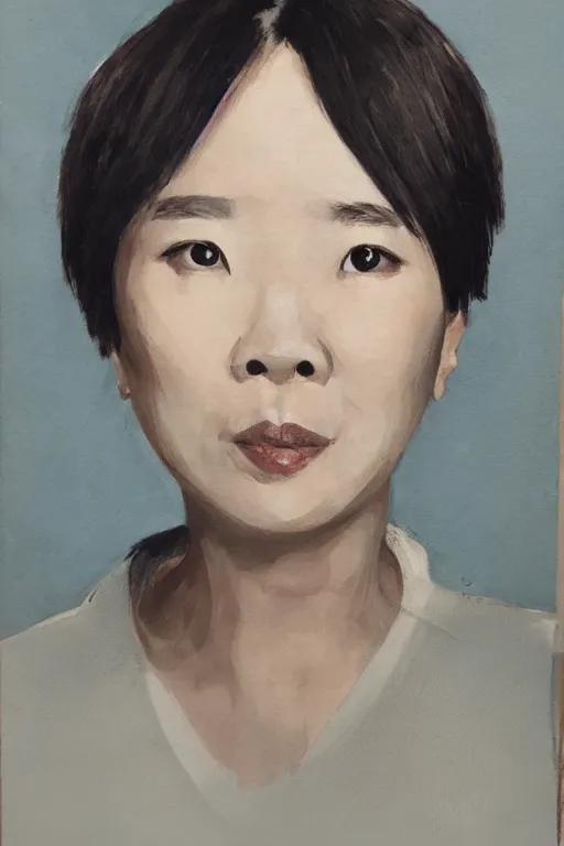 Image similar to portrait in the style of jacky tsai