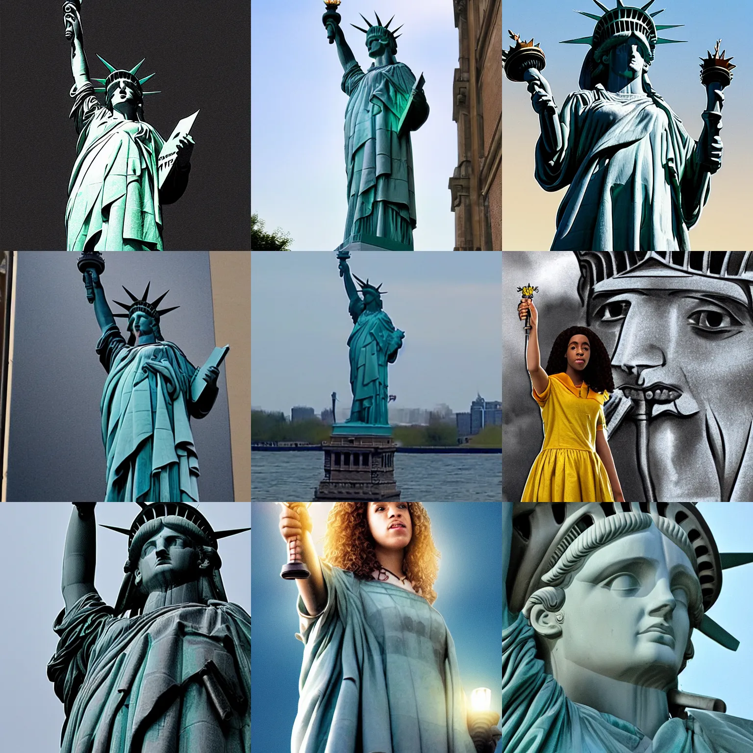 Prompt: The Statue of Liberty as Hermione Granger