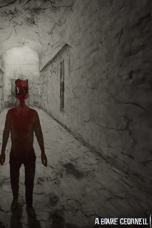 Image similar to a man tries to escape purgatory, horror art, unreal engine 5