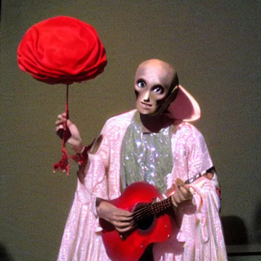 Prompt: et the alien dressed as flamenco gypsy