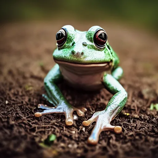 Image similar to a portrait photo of frog dog, award winning photography, 5 0 mm