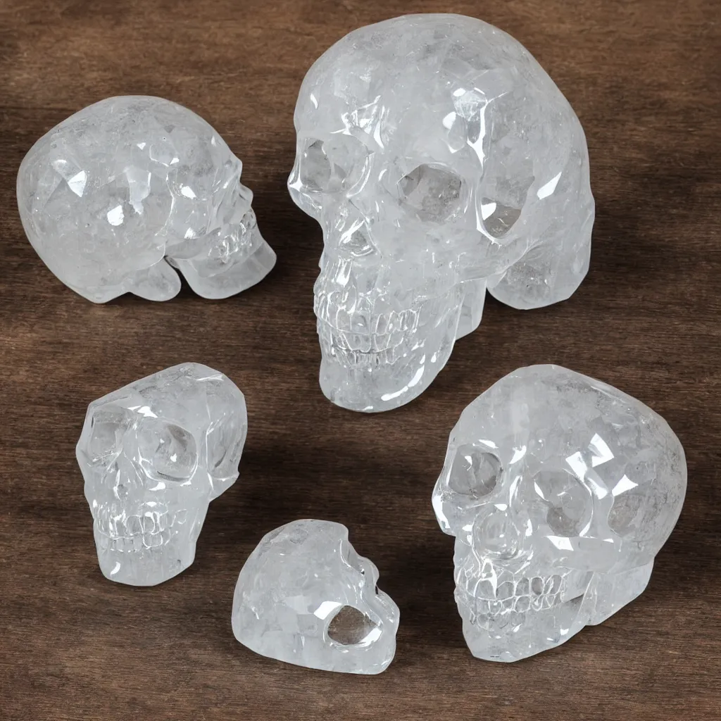 Prompt: Quartz Rock Crystal Crystal Skull