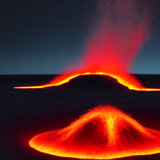 Prompt: 3 d virtual landscape painting, amazing volcanic eruption, three point lighting, by yuumei, bayard wu, wlop, tim white, ross tran, 4 k