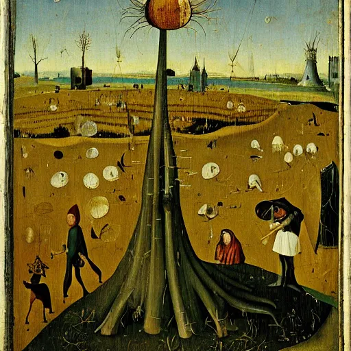 Prompt: Fields of Asphodel, by Hieronymous Bosch