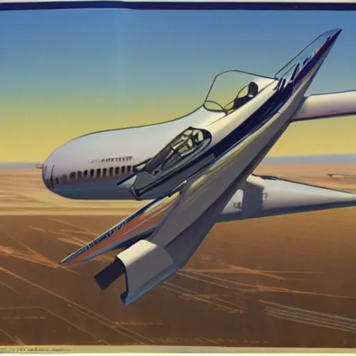 Prompt: concept art for roofless plane, painted by syd mead
