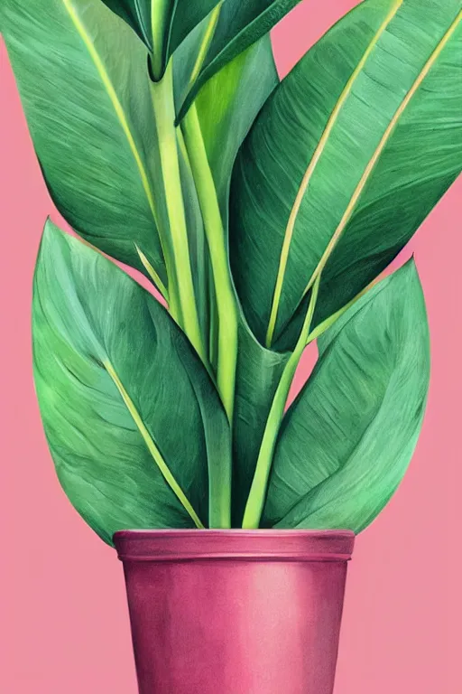 Image similar to ultra realistic illustration, banana plants drawing, pink background, elegant, highly detailed, digital painting, concept art, smooth, sharp focus, illustration, art by haus and hues