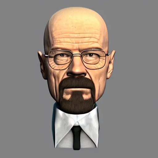 Prompt: walter white 3 d model