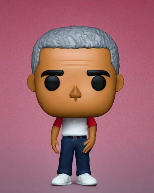 Image similar to full body 3d render of barack obama as a funko pop, studio lighting, white background, blender, trending on artstation, 8k, highly detailed