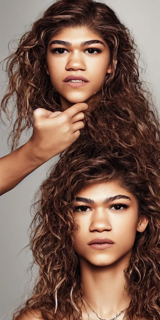 Prompt: A portrait photograph of Zendaya Ultra detailed, hyper realistic, 4k